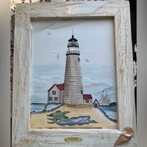 Nautical Framed Wall Art_Boston Harbor Lighthouse - 1716